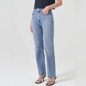 Agolde High Rise Stovepipe Light Denim Jeans
